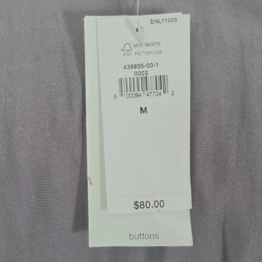 Banana Republic Womens Purple Wrap Top W Waist Tie Button Sleeve Cuffs Med NWT - Picture 7 of 10